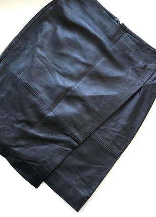 Кожаная мини юбка mango шкіряна спідниця міні2 фото