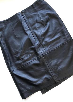 Кожаная мини юбка mango шкіряна спідниця міні6 фото