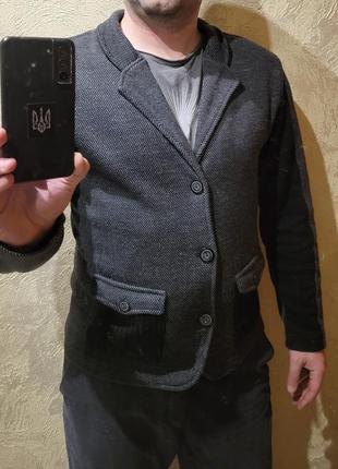 Мужской стильный пиджак/блейзер/кардиган кэжуал (casual)2 фото