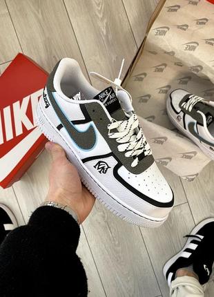 Кроссовки nike air force 1 white&amp;grey mustang