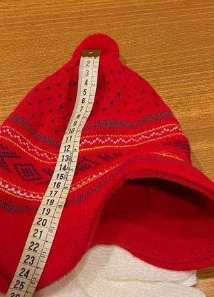 Комплект шапка з козирком та вушками від бренду / ylläs / фінляндія, та рукавички.7 фото