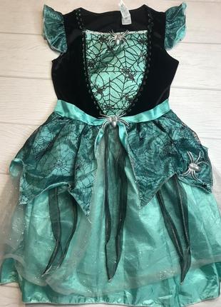 Карнавальна сукня відьмочки відьми павучок на 9–10 років