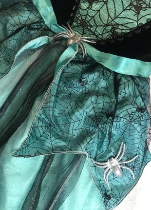 Карнавальна сукня відьмочки відьми павучок на 9–10 років4 фото