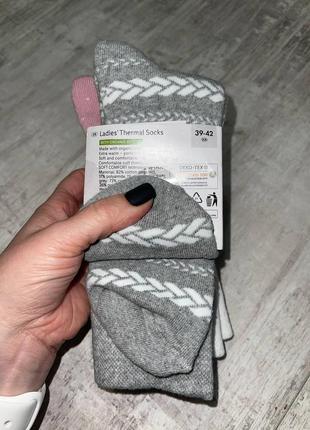 2 пары термо носков женских esmara размер 39-42.цена за упаковку.2 фото