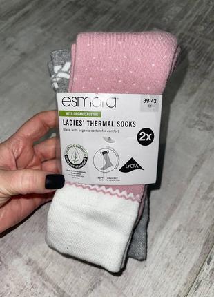 2 пари термо шкарпеток жіночих esmara розмір 39-42.ціна за упаковку.