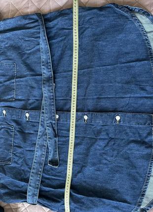 Стильное джинсовое платье, коттоновый кардиган, удлиненная куртка деним hm, xl-xxl6 фото