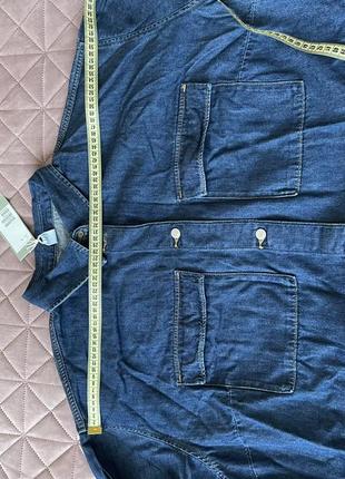 Стильное джинсовое платье, коттоновый кардиган, удлиненная куртка деним hm, xl-xxl4 фото