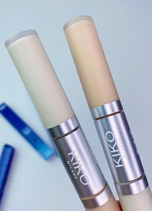 Подвійний консилер-праймер kiko milano blue mee. консилер кіко мілано. крем під очі. навколо очей. приймер. основа
