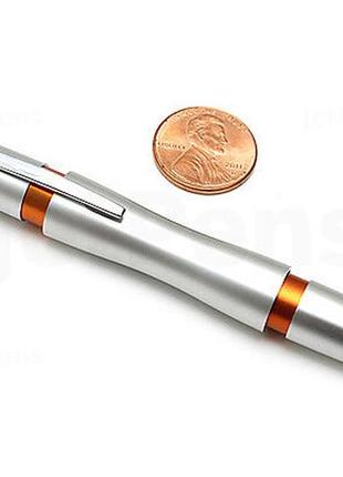 Ohto rook ballpoint pen - 0.7 mm - silver orange body кулькова ручка1 фото