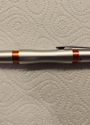 Ohto rook ballpoint pen - 0.7 mm - silver orange body кулькова ручка2 фото