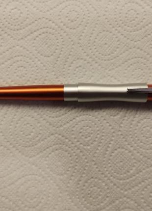 Ohto rook ballpoint pen - 0.7 mm - silver orange body кулькова ручка4 фото