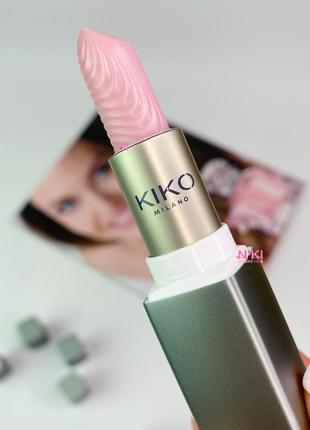 Помада-бальзам для губ kiko milano create your balance nourishing lip balm. рожева помада кіко мілано. бальзам для губ.