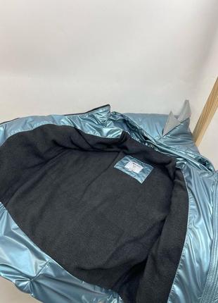 Куртка діно з ріжками на капюшоні на флісі всередині до 0 градусів5 фото