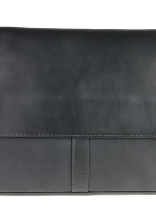 Сумка для документов большая кожаная а4 smg6(45) черная2 фото