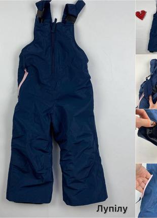 Новые зимние мембранные лыжные термо брюки 86-92 полукомбинезон lupilu/crivit3 фото