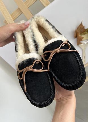 Мокасины угги ugg australia dakota черного цвета 38