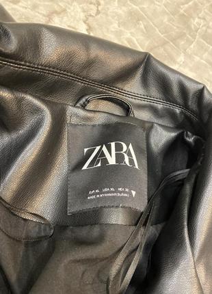 Косуха оверсайз zara, кожаная куртка zara3 фото