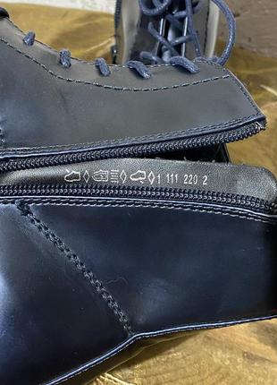 Ботинки сапоги синий металлик 💙 catwalk 💙 экокожа, р. 407 фото