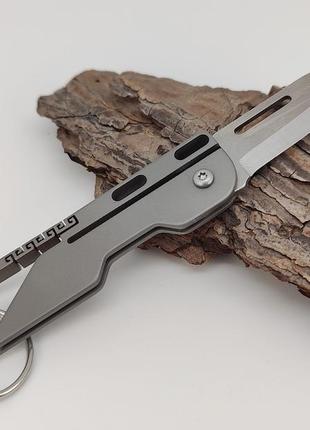 Брелок-нож на ключи, титан/металл арт. 042556 фото