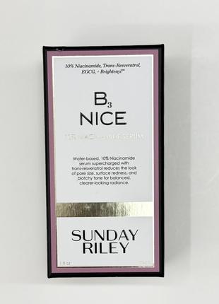 Сыворотка с ниацинамидом sunday riley b3 nice 10% niacinamide serum, 30 ml1 фото