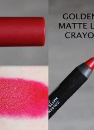 Матовая помада-карандаш для губ golden rose matte lipstick crayon № 6 к.40203 фото