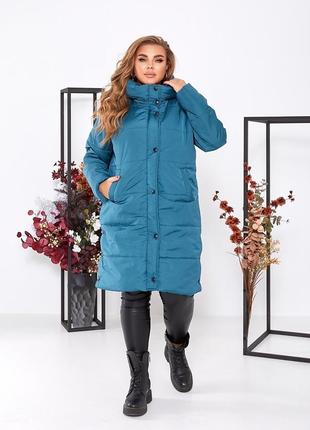 Жіноче зимове пальто великого розміру: 46-48, 50-52, 54-56, 58-60, 62-64, 66-68