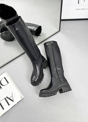 Сапоги кожаные