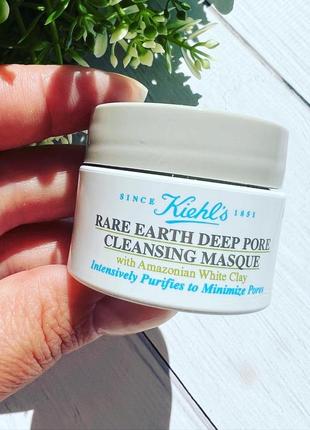 Kiehl's rare earth pore cleansing masque - очищающая маска с амазонской белой глиной kiehls🤍1 фото