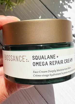Biossance squalane + omega repair deep hydration moisturizer ✳️✳️✳️ глибоко зволожуючий та поживний крем для обличчя