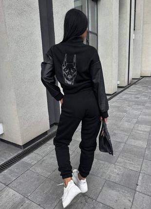 Теплий жіночий спортивний костюм "doberman"🍂❄️
