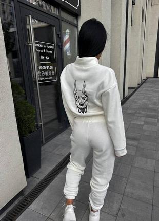 Теплий жіночий спортивний костюм "doberman"🍂❄️