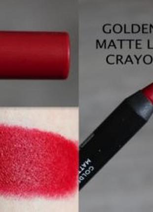 Матовая помада-карандаш для губ golden rose matte lipstick crayon №9 к.40203 фото