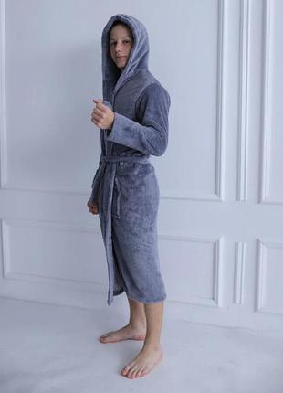 Халат махровий для хлопчика,підлітковий 42-48