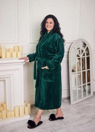 Махровий жіночий халат великі розміри батал р.52,54,56,58,608 фото