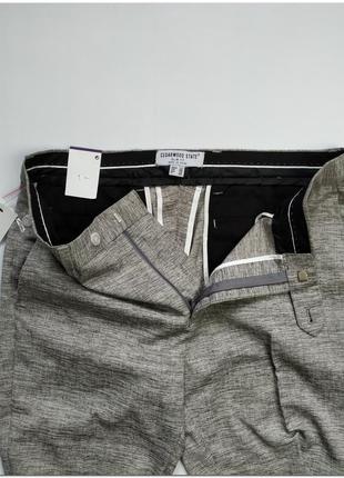 Чоловічі нові завужені класичні брюки cedarwod state сірого кольору розмір 326 фото