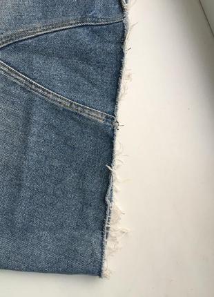 Стильная джинсовая юбка h&m hm деним р. xs/s высокая посадка - талия7 фото