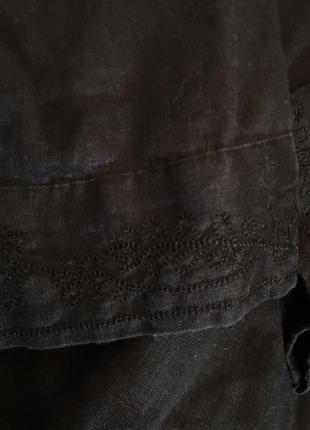Льняная блуза с вышивкой этно frangi6 фото