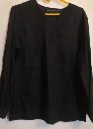 Лляна блуза з вишивкою бохо етно