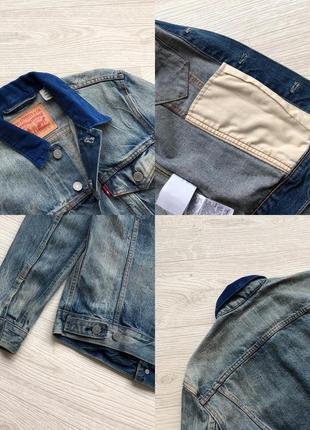 Шикарна джинсова куртка levi’s washed denim jeans jacket blue джинсовка4 фото