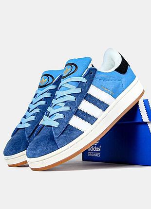 Замшеві кросівки flashback adidas campus 00s bright blue white