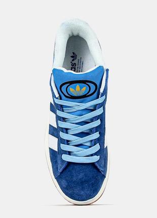 Замшевые кроссовки adidas campus 00s bright blue white6 фото