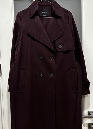 Пальто колір марсала massimo dutty, s.