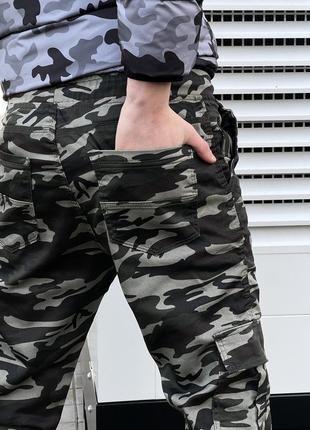Мужские камуфляжные штаны карго тактические армейские военные steel мультикам демисезонные весенние (bon)5 фото