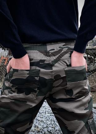 Мужские камуфляжные штаны карго хаки тактические армейские военные steel мультикам демисезонные весенние (bon)4 фото