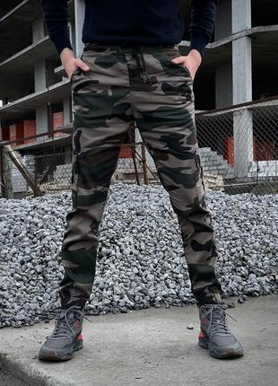 Мужские камуфляжные штаны карго хаки тактические армейские военные steel мультикам демисезонные весенние (bon)3 фото