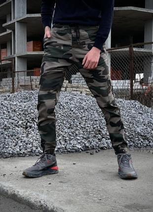Мужские камуфляжные штаны карго хаки тактические армейские военные steel мультикам демисезонные весенние (bon)10 фото
