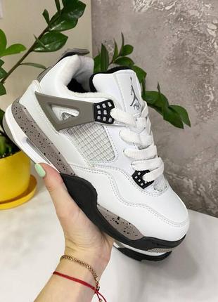 Зимові шкіряні кросівки nike air jordan retro 4