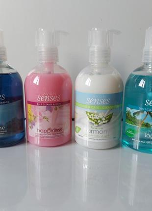 Рідке мило з дозатором " senses "  avon 250ml. в асортименті.