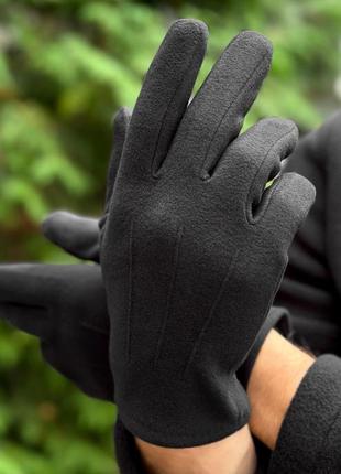 Мужские зимние перчатки черные до -20*с сенсорные (bon)7 фото