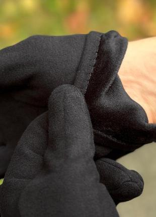 Мужские зимние перчатки черные до -20*с сенсорные (bon)5 фото
